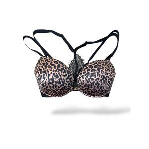 Victoria’s Secret Very Sexy Push Up Leopard Lace Racerback Bra 38D